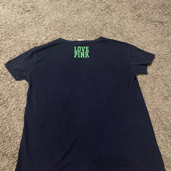 NFL Pink By Victoria's Secret Seattle Seahawks Burnout T-Shirt W/Crystals- Small - Picture 6 of 7